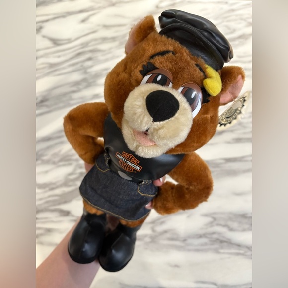 NWT-1998 HARLEY DAVIDSON BIKER BABE BEAR PLUSH - Picture 2 of 6